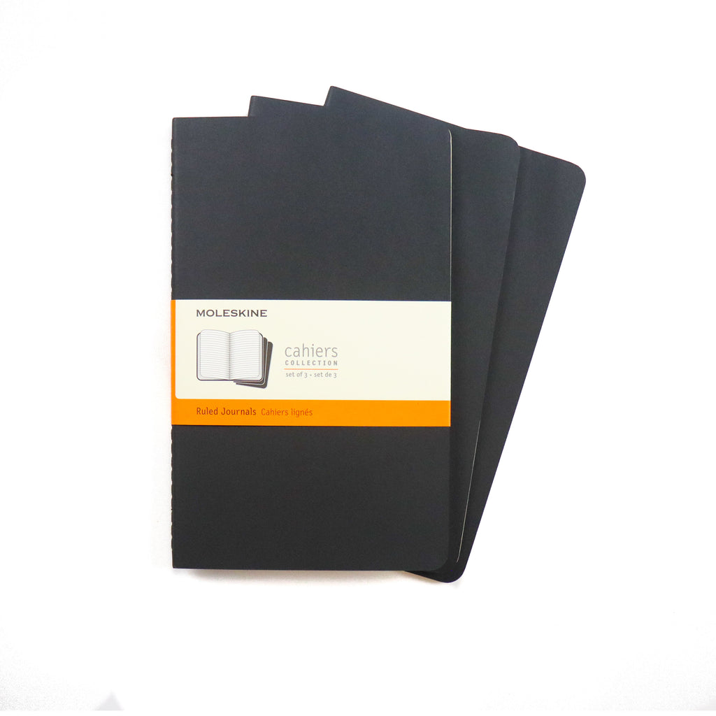 Moleskine Large Ruled Notebook - Set of 3 - 13x21cm